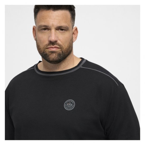 North Latitude Py Jersey O-Neck Long Sleeve Black - Spodnje perilo & kopalne hlače - Moško Spodnje Perilo za močnejše postave