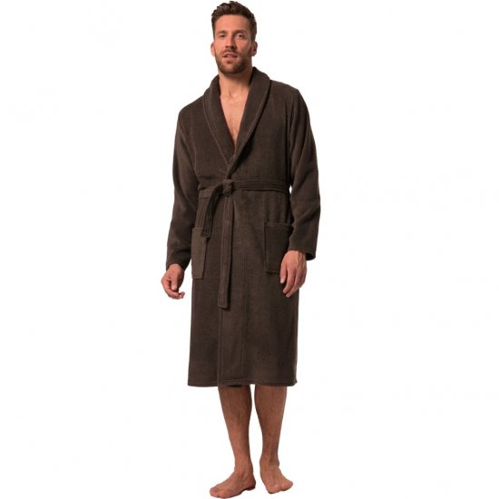 JP1880 Bathrobe Extra Soft Terry Cloth Brown - Spodnje perilo & kopalne hlače - Moško Spodnje Perilo za močnejše postave