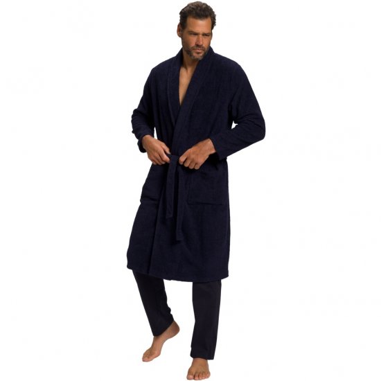 JP1880 Bathrobe Extra Soft Terry Cloth Dark Navy - Spodnje perilo & kopalne hlače - Moško Spodnje Perilo za močnejše postave