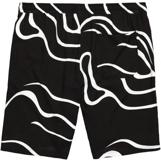 JP1880 Bermuda Shorts Soft Viscose All-over Print Black - Kratke hlače - Moške Kratke Hlače za Močnejše Postave