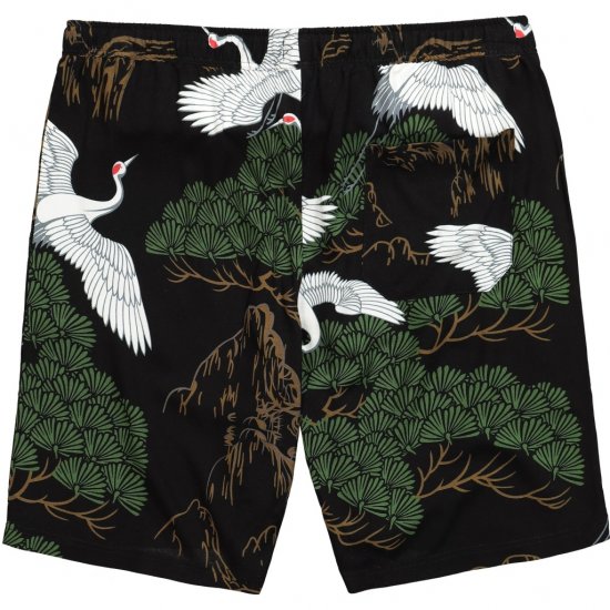 JP1880 Bermuda Shorts All-over Print Black - Kratke hlače - Moške Kratke Hlače za Močnejše Postave