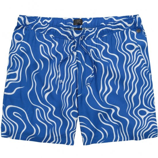 JP1880 Bermuda Shorts All-over Print Royal Blue - Kratke hlače - Moške Kratke Hlače za Močnejše Postave