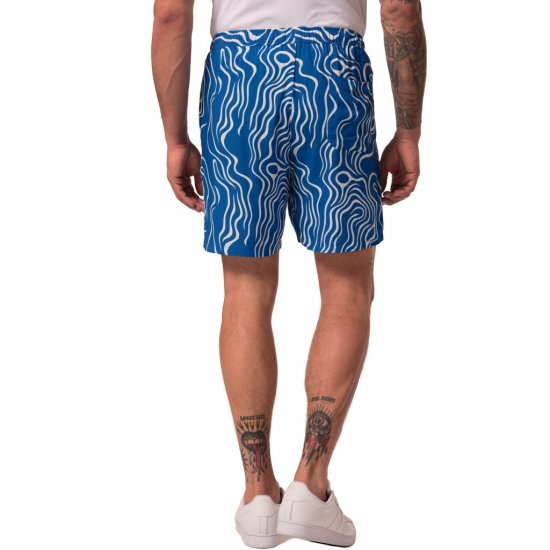 JP1880 Bermuda Shorts All-over Print Royal Blue - Kratke hlače - Moške Kratke Hlače za Močnejše Postave