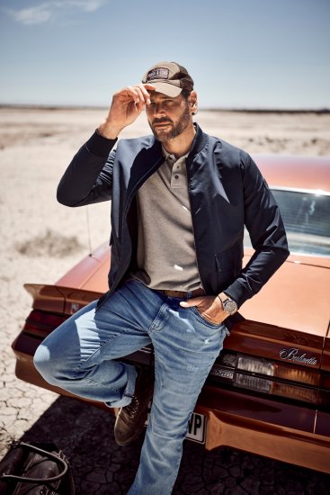 JP1880 Lightweight Blouson Jacket Navy - Jakne - Moške bunde za Močnejše Postave
