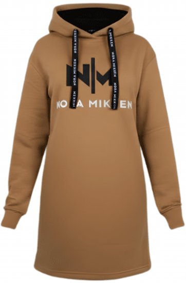 Nora Mikken KADRI Long Hoodie Camel - Puloverji & jopice - 