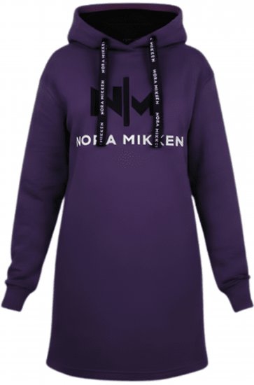 Nora Mikken KADRI Long Hoodie Purple - Puloverji & jopice - 