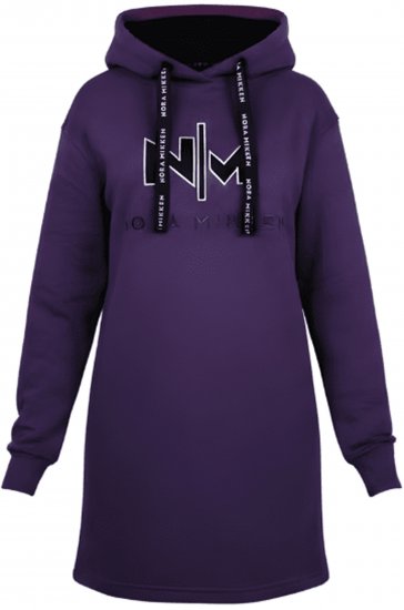 Nora Mikken KADRI WHITE Long Hoodie Purple - Puloverji & jopice - 