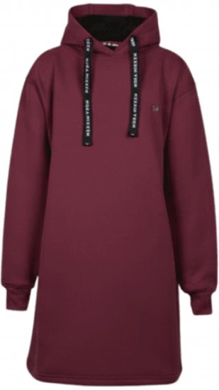 Nora Mikken KRISTINA Long Hoodie Burgundy - Puloverji & jopice - 