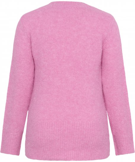 Kaffe Curve Emilia Pullover Pink Power Melange - Kaffe Curve - 