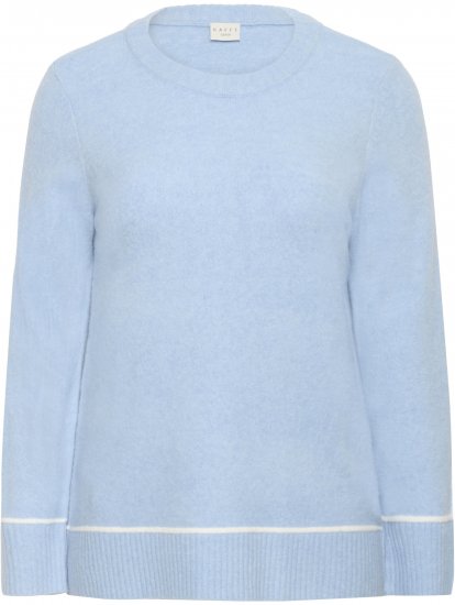 Kaffe Curve Jina Knit Pullover Powder Blue Melange - Pleten puloverji - 