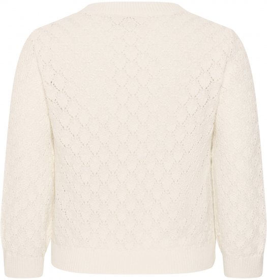 Kaffe Curve Kathrina Pullover White - Pleten puloverji - 