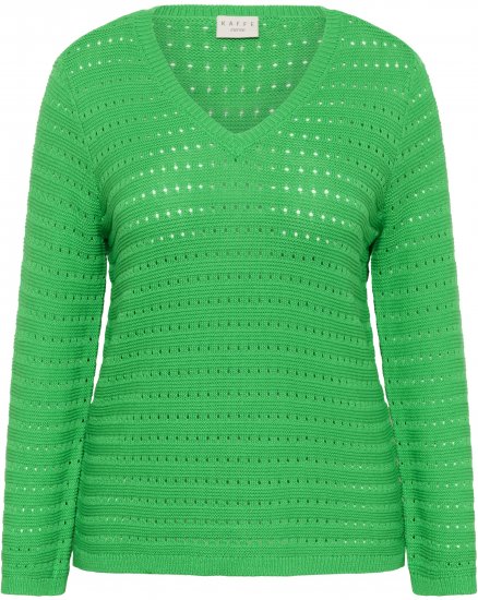 Kaffe Curve Metty Pullover Bright Green - Pleten puloverji - 
