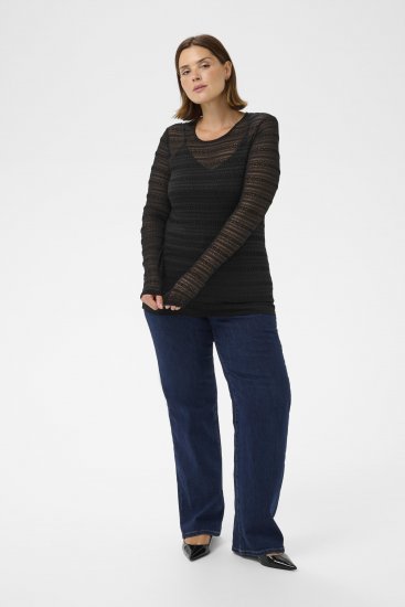 Kaffe Curve Hanna Lace Long Sleeve T-Shirt - Majice z dolgimi rokavi - 