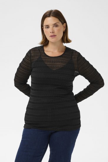 Kaffe Curve Hanna Lace Long Sleeve T-Shirt - Majice z dolgimi rokavi - 