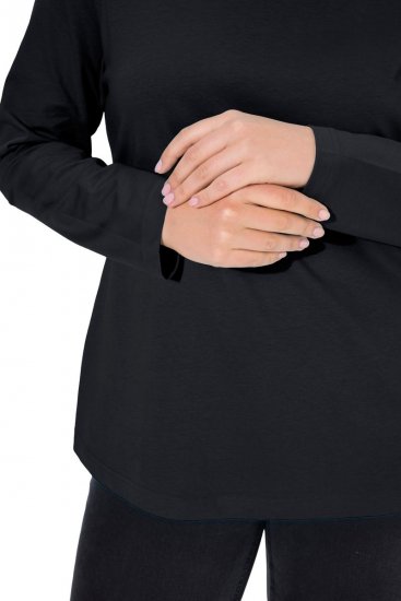 Ulla Popken Basic Long Sleeve Slim Fit Turtleneck Black - Puloverji & jopice - Udobni puloverji in pletenine