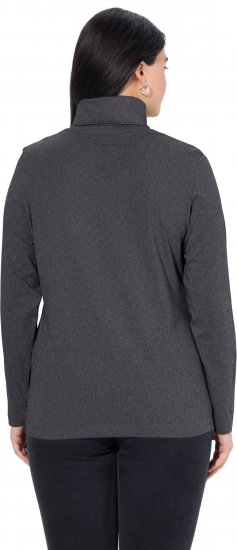 Ulla Popken Basic Long Sleeve Slim Fit Turtleneck Charcoal Grey Melange - Puloverji & jopice - 