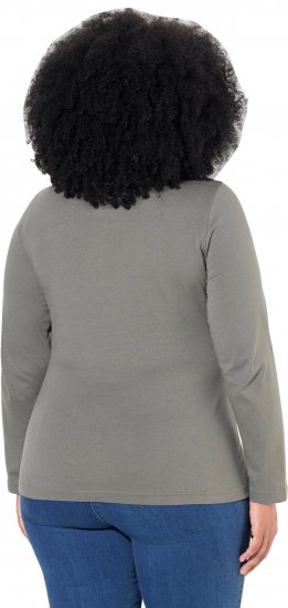 Ulla Popken Basic Long Sleeve Slim Fit Turtleneck Grey - Puloverji & jopice - 