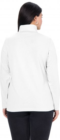 Ulla Popken Basic Long Sleeve Slim Fit Turtleneck Off-White - Puloverji & jopice - 