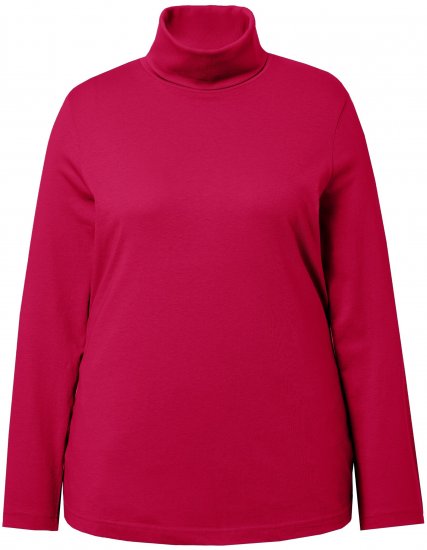 Ulla Popken Basic Long Sleeve Slim Fit Turtleneck Red - Puloverji & jopice - 