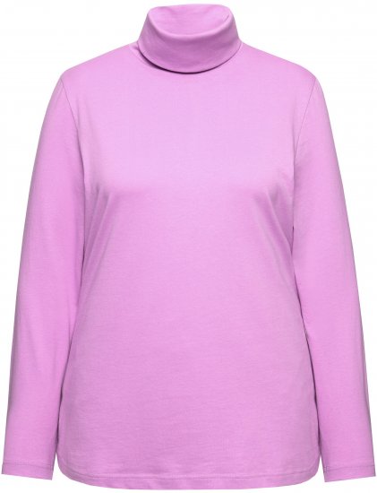 Ulla Popken Basic Long Sleeve Slim Fit Turtleneck Amethyst - Puloverji & jopice - 