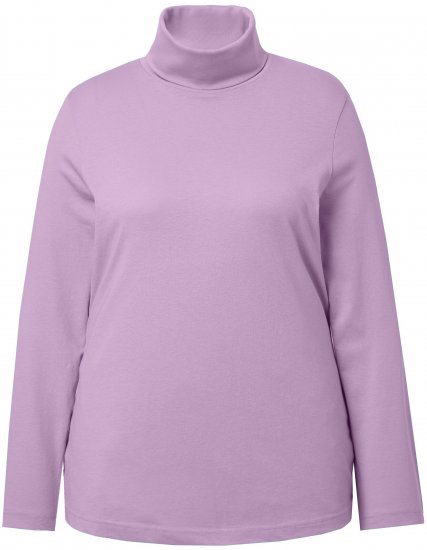 Ulla Popken Basic Long Sleeve Slim Fit Turtleneck Lavender - Puloverji & jopice - 