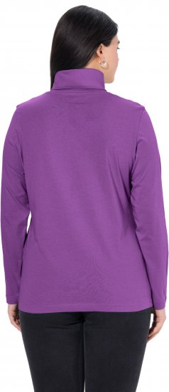 Ulla Popken Basic Long Sleeve Slim Fit Turtleneck Purple - Puloverji & jopice - 