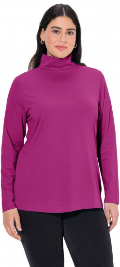 Ulla Popken Basic Long Sleeve Slim Fit Turtleneck Berry - Puloverji & jopice - 