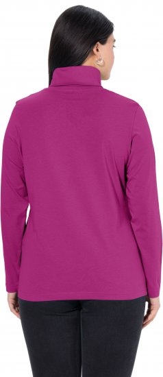 Ulla Popken Basic Long Sleeve Slim Fit Turtleneck Berry - Puloverji & jopice - 