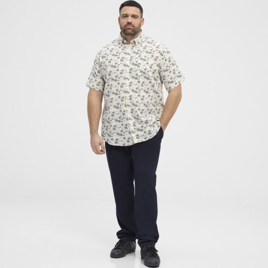 North Latitude Shirt Short Sleeve Off White - Srajce - Moške srajce za Močnejše Postave
