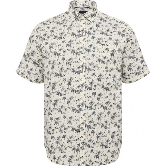North Latitude Shirt Short Sleeve Off White - Srajce - Moške srajce za Močnejše Postave