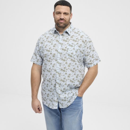 North Latitude Shirt Short Sleeve Light Blue - Srajce - Moške srajce za Močnejše Postave