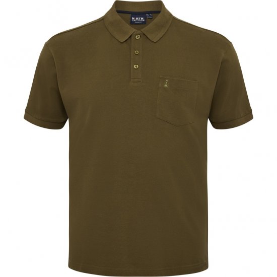 North Latitude Polo Pique Short Sleeve Green - Polo majice - Moške Polo Majice za Močnejše Postave