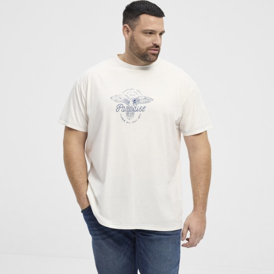 North Latitude T-Shirt Printed Short Sleeve White - Kratke Majice - Moške kratke majice za močnejše postave