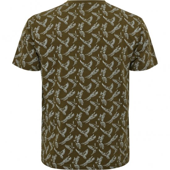 North Latitude T-shirt Allover Printed Green - Kratke Majice - Moške kratke majice za močnejše postave