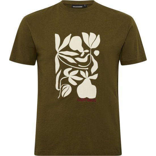 North Latitude T-Shirt Lazy Days Green - Kratke Majice - Moške kratke majice za močnejše postave