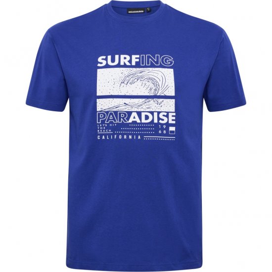 North Latitude T-Shirt Printed Blue - Kratke Majice - Moške kratke majice za močnejše postave