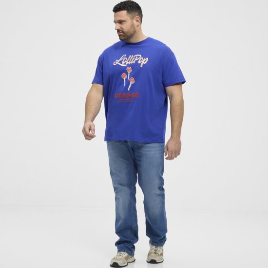 North Latitude T-Shirt Lollipop Blue - Kratke Majice - Moške kratke majice za močnejše postave