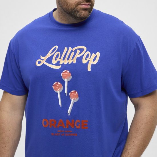 North Latitude T-Shirt Lollipop Blue - Kratke Majice - Moške kratke majice za močnejše postave