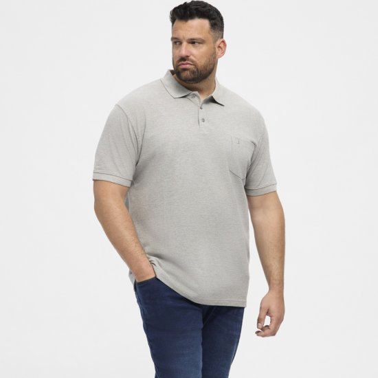 North Latitude Polo Short Sleeve Grey - Polo majice - Moške Polo Majice za Močnejše Postave