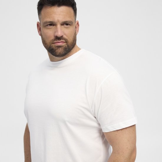 North Latitude T-Shirt 2-Pack White - Kratke Majice - Moške kratke majice za močnejše postave