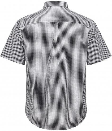 North Latitude Shirt Short Sleeve Checked Grey - Srajce - Moške srajce za Močnejše Postave