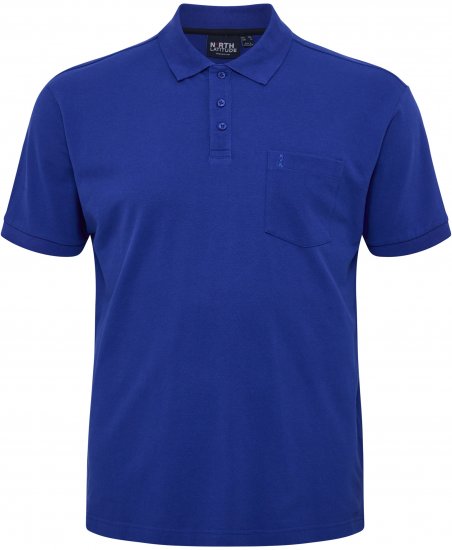 North Latitude Polo Pique Short Sleeve Cobalt Blue - Polo majice - Moške Polo Majice za Močnejše Postave