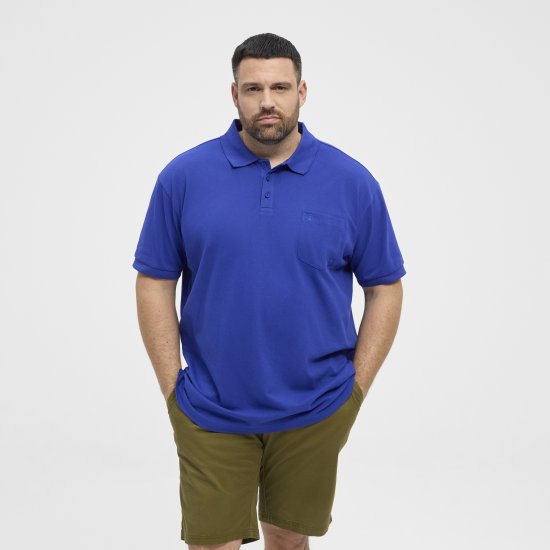 North Latitude Polo Pique Short Sleeve Cobalt Blue - Polo majice - Moške Polo Majice za Močnejše Postave