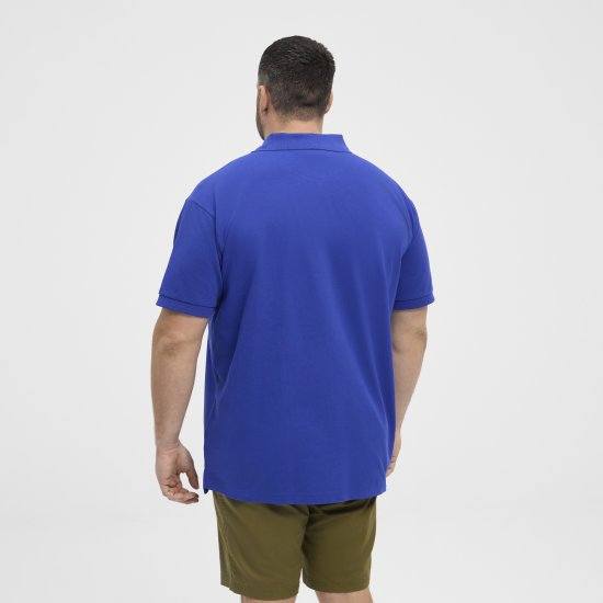 North Latitude Polo Pique Short Sleeve Cobalt Blue - Polo majice - Moške Polo Majice za Močnejše Postave