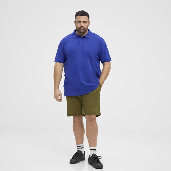 North Latitude Polo Pique Short Sleeve Cobalt Blue - Polo majice - Moške Polo Majice za Močnejše Postave