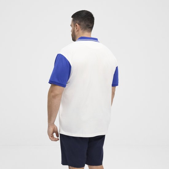 North Latitude Polo Short Sleeve Blue And White - Polo majice - Moške Polo Majice za Močnejše Postave