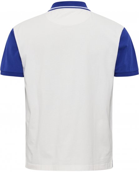 North Latitude Polo Short Sleeve Blue And White TALL - MOŠKA OBLAČILA MT-6XLT - DALJŠI kroji