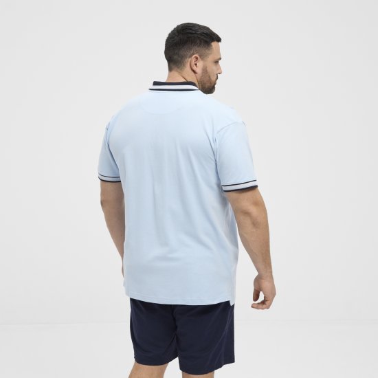 North Latitude Polo Pique Short Sleeve Light Blue - Polo majice - Moške Polo Majice za Močnejše Postave