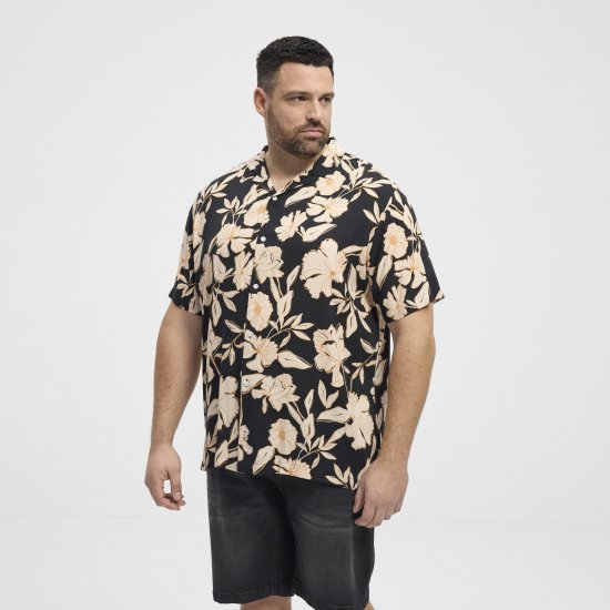 North Latitude Shirt Cuba Short Sleeve Navy - Srajce - Moške srajce za Močnejše Postave