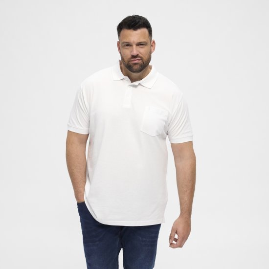 North Latitude Polo Short Sleeve White - Polo majice - Moške Polo Majice za Močnejše Postave